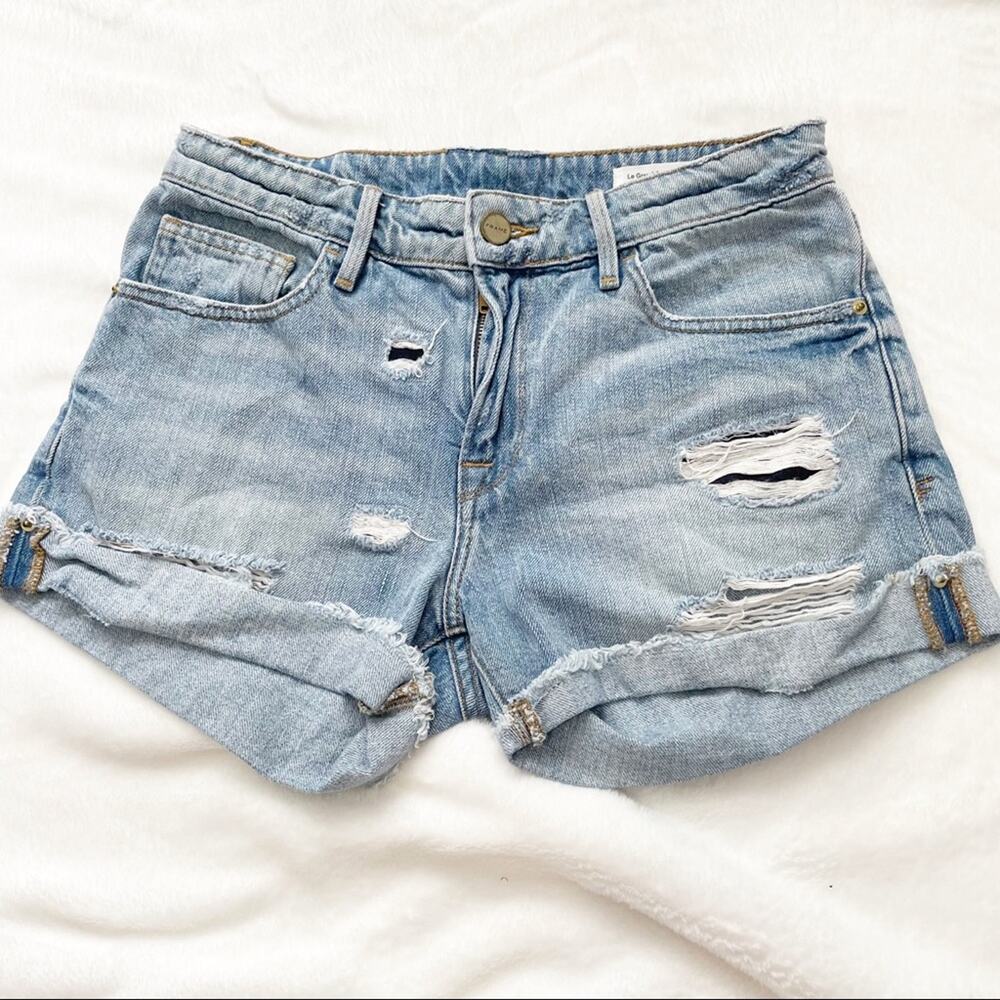 Frame la grand garçon jean shorts ripped size 27 distressed